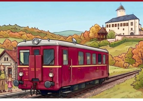 Historickým motoráčkem na hrad